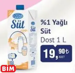 DOST %1 YAĞLI SÜT DOST %1 YAĞLI SÜT